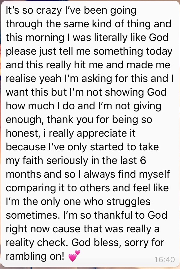 UW Journey back comment